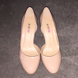 JustFab Betha Nude high heels